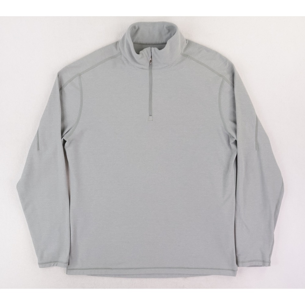Lululemon Surge Warm 1/2 Zip Men Large Silver Grey Pullover Running Top